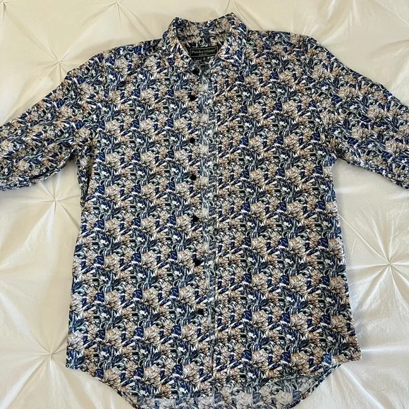 Paisley Gray Shirts Paisley Gray Floral Style Dress Shirt